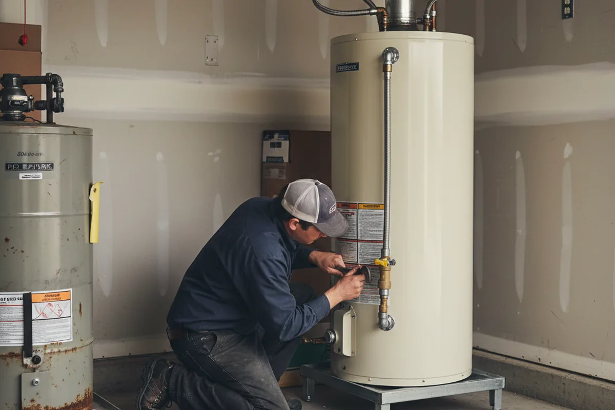Water heater and shutoff valve replacement in Elrosa